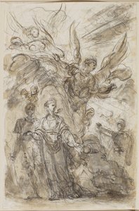 Charlemagne emmène Angélique loin de Roland, vers 1785 (détail) - Jean Honore Fragonard